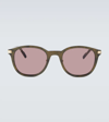 Cartier Tortoiseshell Aviator Sunglasses In Havana-havana-red