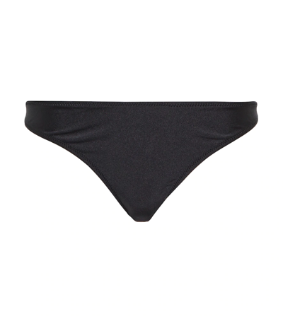 Tropic Of C Curve Bikini Bottoms In Black Shine