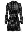 Saint Laurent Minikleid Mit Polka Dots In Noir Craie