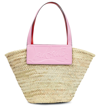 Christian Louboutin Womens Naturel/confettis Loubishore Woven Straw And Leather Tote Bag In Natural/confetti
