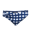 Jacquemus Le Maillot Vichy Check Bikini Bottoms In Navy Checks