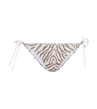 Heidi Klein St Tropez Zebra-print Bikini Bottoms