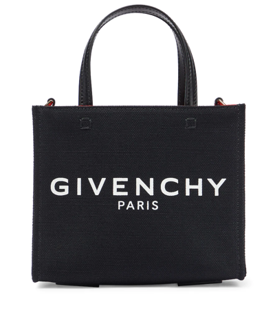 Givenchy G-tote Mini Canvas Shopper In Black