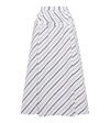 Tory Burch Striped Cotton-poplin Midi Skirt In White Black