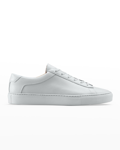 Koio Capri Leather Low-top Trainers In Pebble