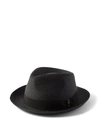 Borsalino Curved-brim Straw Hat In Black