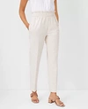 ANN TAYLOR THE PETITE GINGHAM PULL ON TAPERED PANT