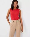 Ann Taylor Petite Scalloped Sweater Shell Top In Hibiscus