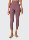 Beyond Yoga Space-dye High Waist Capri Legging In Bright Iris Heath