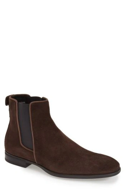 Aquatalia 'adrian' Water Resistant Chelsea Boot In Dark Brown