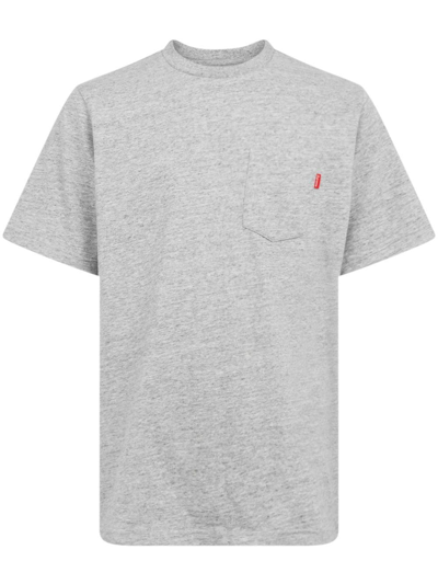 Supreme Short-sleeve Pocket T-shirt In Grey
