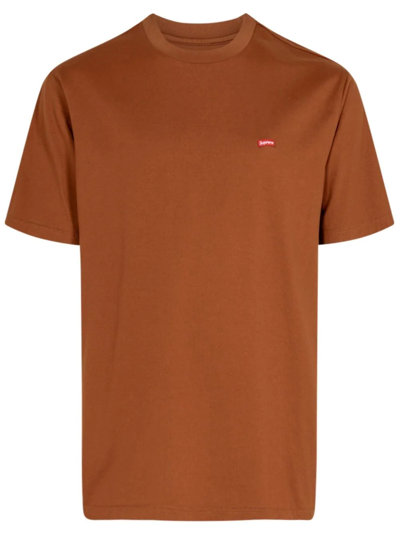 Supreme Small Box Logo T-shirt In Brown