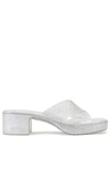 Jeffrey Campbell Bubblegum Platform Sandal In Metallic Silver