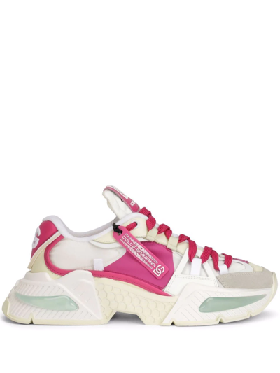 Dolce & Gabbana Multicolor Leather Airmaster Sneakers In Multicolore