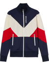 Palm Angels Colour-block Zipped Track Jacket In Blue