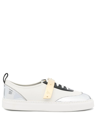 Alexandre Vauthier Strap-detail Low-top Trainers In White