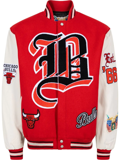 Jeff Hamilton X Chicago Bulls Bomber Jacket In Red