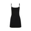 Mach&mach Black Viscose Mini Dress In Black