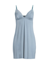 Natori Lace & Sheer Trim Chemise In Windy Blue