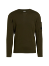 C.p. Company Sea Island Cotton Crewneck Tee In Ivy Green
