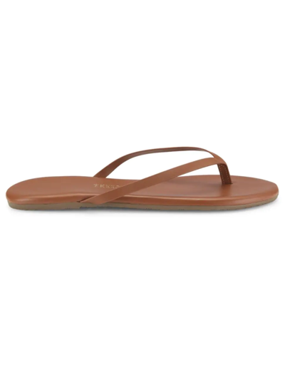 Tkees Women's Foundations Matte Leather Flip Flops In Heat Wave