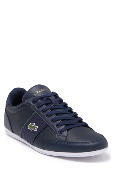 Lacoste Nivolor Leather Sneaker In Nvy/grn