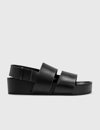 St Agni Double Strap Platform Sandal In Black