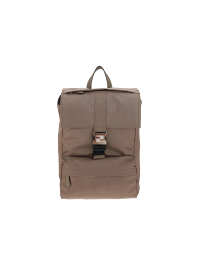 Fendi Ness Backpack In Corda+pall/miele Sc