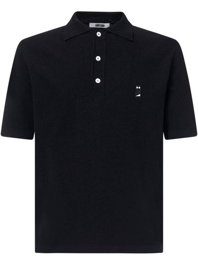 Grifoni Polo In Spugna In Black