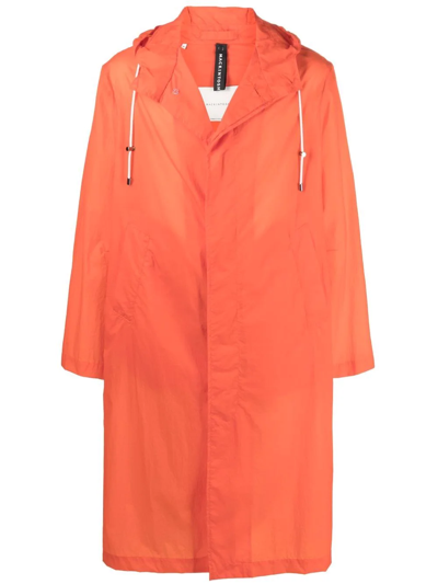 Mackintosh Wolfson Hooded Coat In Orange