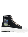Viron 1982 Techno Canvas 99r Black Sneakers In Black