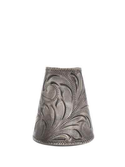 Ralph Lauren Rrl Engraved Bandana Slider In Silver