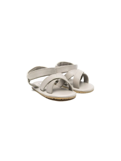 Donsje Babies' Open-toe Leather Sandals In Grey