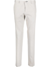 Incotex Slim-cut Cotton Trousers In Grey