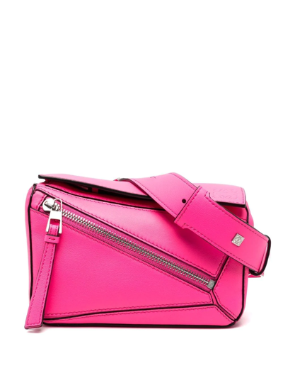 Loewe Asymmetric Body Flap Belt Bag In Pink