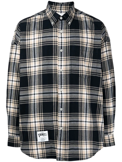 Chocoolate Check-print Button-up Shirt In Blue