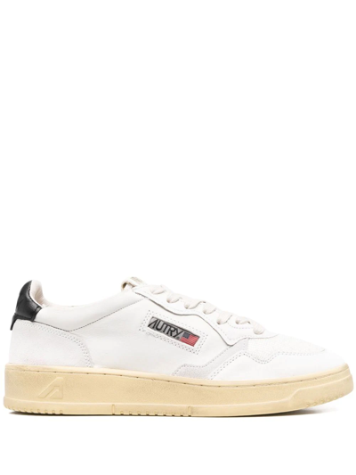Autry Leather Plow-top Sneakers In White