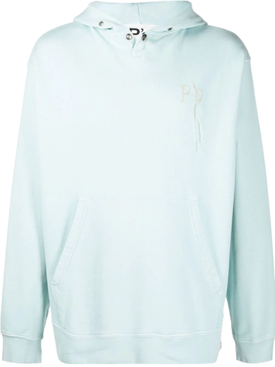 President's Embroidered-logo Pullover Hoodie In Sky