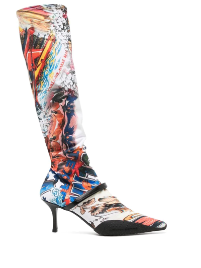 Marine Serre Second Skin Archive Boots In White