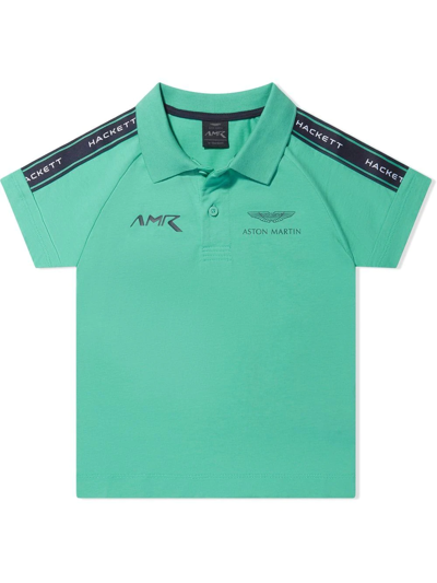 Hackett Kids' X Aston Martin Racing Polo Shirt In Green