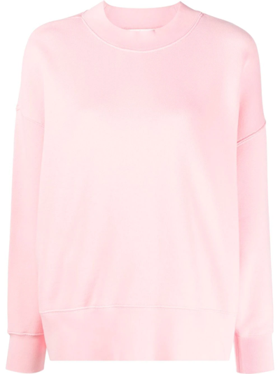 Palm Angels Logo-print Relaxed-fit Cotton Sweatshirt In Pink