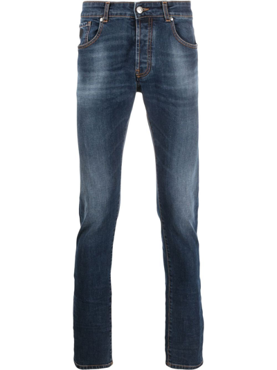 John Richmond Low-rise Skinny Jeans In Blue