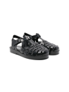 Mini Melissa Interwoven Closed Toe Sandals In Black
