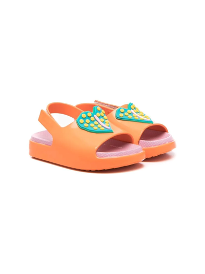 Mini Melissa Kids' Open-toe Slingback Sandals In Orange