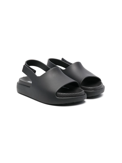 Mini Melissa Kids' Logo Print Sling-back Sandals In Black