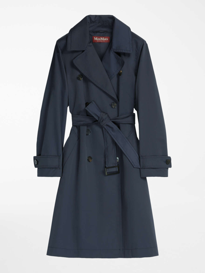 MAX MARA TRENCH RADIO IN COTONE BLU 60210327600004 