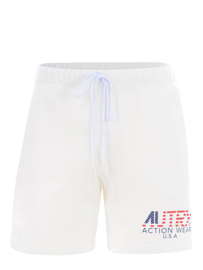 Autry Logo-print Track Shorts In White