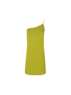 Dsquared2 Off-shoulder Knee-length Dress In Lime