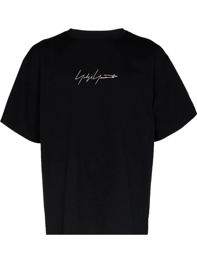 Yohji Yamamoto Logo-print Short-sleeved T-shirt In Black