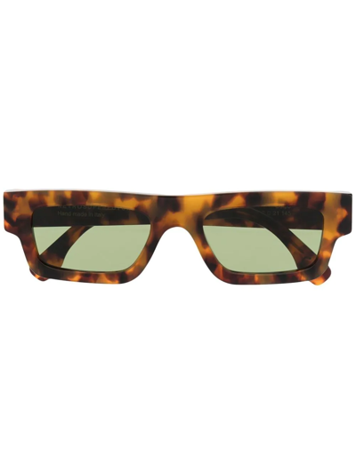Retrosuperfuture Tortoiseshell-effect Square-frame Sunglasses In Brown